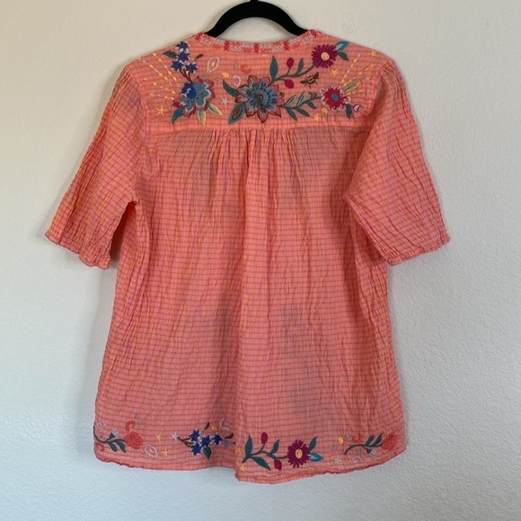 Johnny Was Olinda puff sleeve effortless blouse medium EUC - Picture 9 of 9